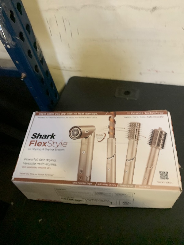 Photo 1 of Shark FlexStyle Air Styling & Drying System, Powerful Hair Dryer Brush & Multi-Styler with Auto-Wrap Curlers, Paddle Brush, Oval Brush, Concentrator Attachment, Stone, HD430