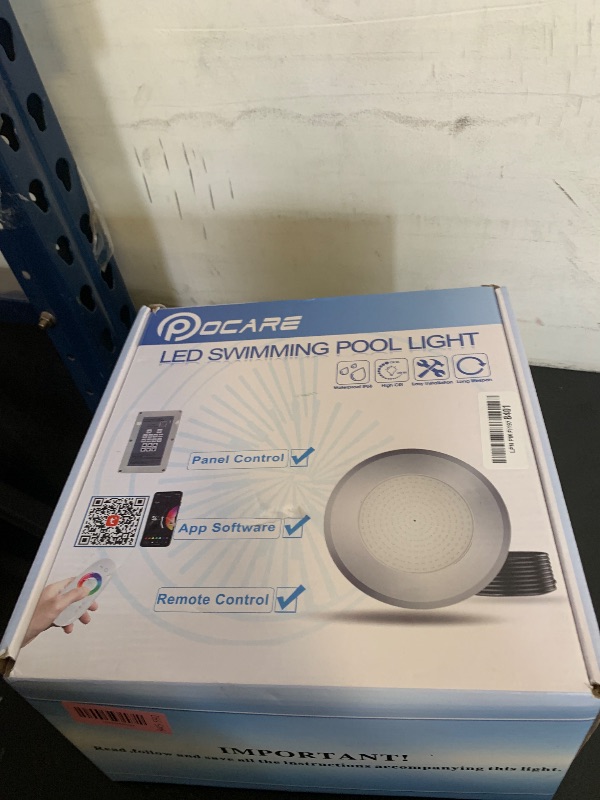 Photo 1 of 60Ft 10Inch 60W Smart WiFi Led Pool Lights for Inground Pool with 3 Control Way(APP/Remote/Controller), Multi-Color Changing Underwater Swimming Pool Light for Large 10" Wet Niches