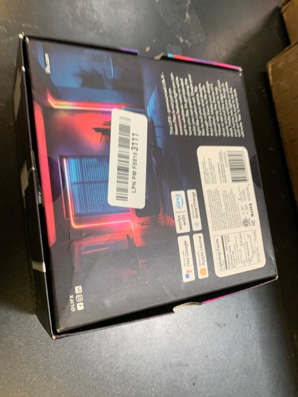 Photo 1 of LIFX Neon Flex SuperColor LED Strip Light, 6.5ft Bendable Silicone Neon Rope with Polychrome 24-Zone RGBW Smart Lighting, Wi-Fi, Voice Control, No Hub Required, LFXNEON6.5