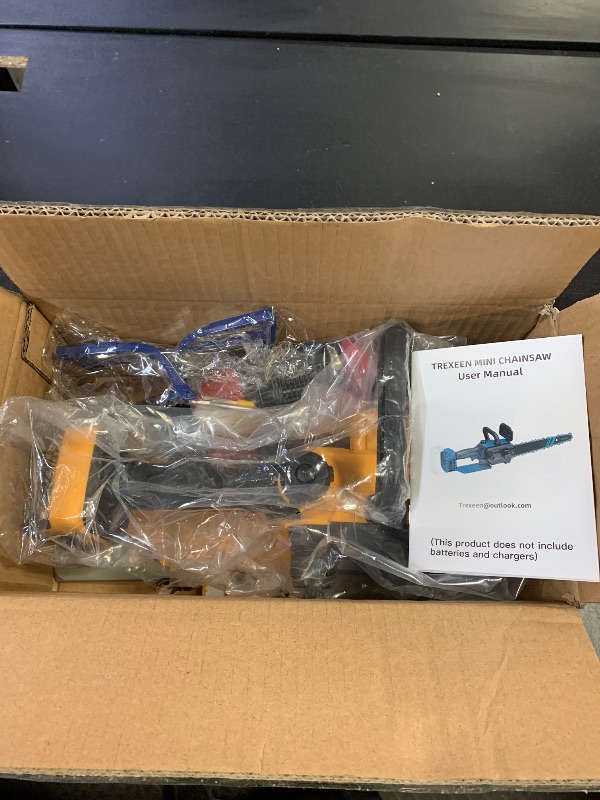 Photo 1 of *********READ CLERK NOTES*********
Mini Chainsaw for Dewalt 20V Max Battery, 12 Inch Electric Chainsaw Cordless with Security Lock, Hand Held Chain Saw for Wood Cutting, Tree Saw Trimming and Branch Pruning (Battery Not Included)