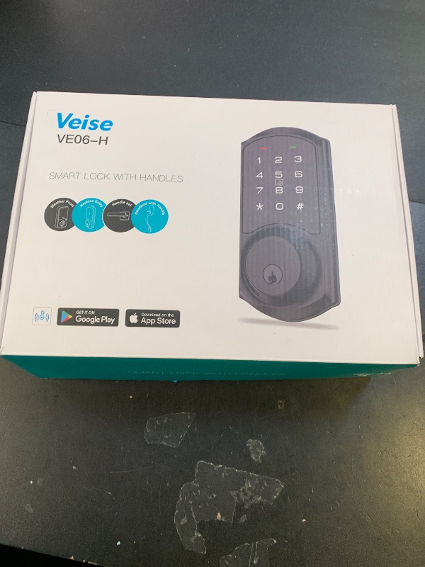 Photo 1 of Veise VE06-H Smart Front Door Lock Set, App Control, Keyless Entry Deadbolt with Lever Handle, Electronic Digital Touchscreen Keypad, Auto Lock, Easy Install, Satin Nickel