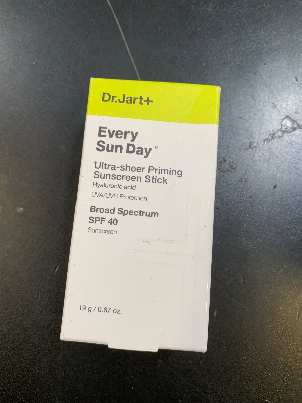 Photo 1 of **USED** Dr.Jart+ Every Sun Day Invisible Korean Priming Sunscreen Stick SPF 40 with Hyaluronic Acid | Glides Over Makeup | Korean Skincare | Travel Size, 0.67 Ounce