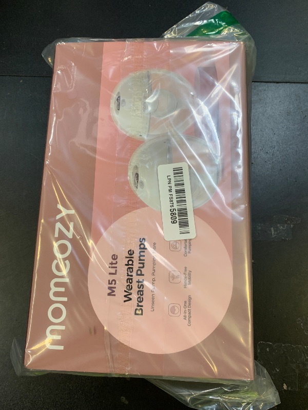 Photo 1 of Momcozy M5 Lite Hands-Free Wearable Breast Pump, DoubleFit Flange for Baby-Like Comfort, 3 Modes & 9 Suction Levels, No Flange Insert or Hard Carry Case, 24mm, 2-Pack, Cozy Red