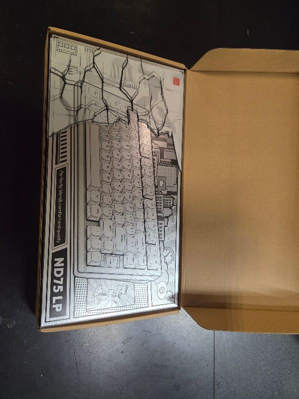 Photo 1 of OOCTPK Mechanical Keyboard, Chilkey ND75 LP Wireless Gaming Keyboard with LCD Screen, Bluetooth 5.3/2.4G/USB-C, Hot Swappable Per-Key RGB Custom, Thin Front, Wrist Rest, Full-Aluminum, PC/Mac Support