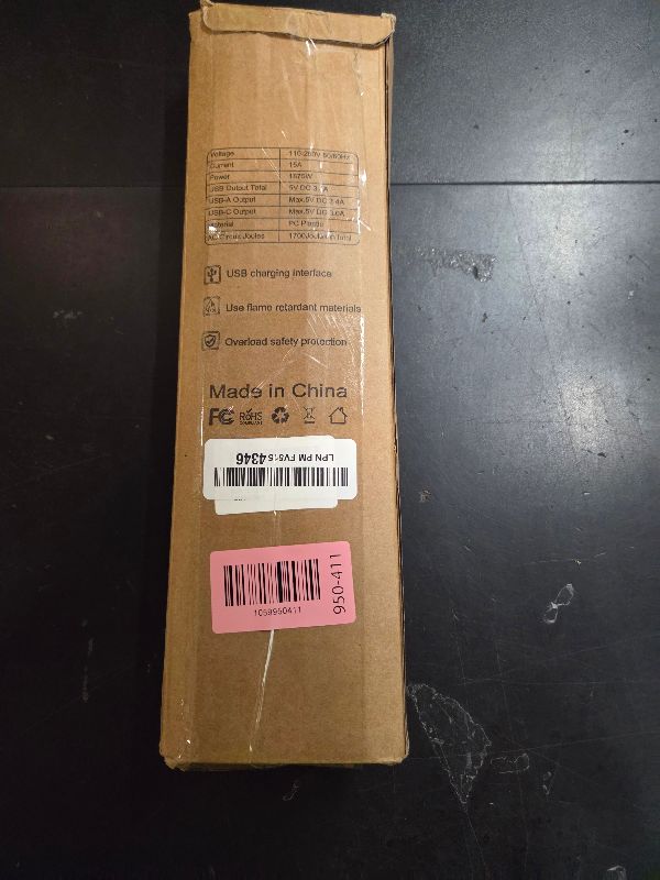 Photo 1 of 10 Ft Power Strip Surge Protector - 7 Outlets 4 USB Ports (2 USB C), Ultra Thin Flat Extension Cord & Flat Plug, 1700 Joules, Wall Mount, Desk Charging Station for Home Office Dorm, Black