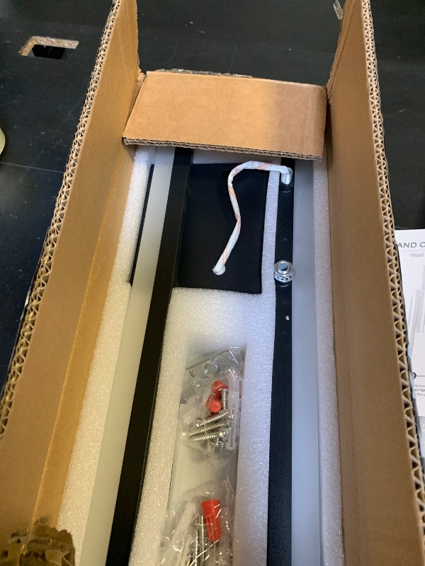 Photo 1 of Sparklelf LED Wall Sconce Set of 2 Black Remote Modern LED Vanity Lights Set of 2 Indoor Wall Light Fixtures for Living Room, Dimmable Wall Sconce for Bedside Bedroom Bathroom, 23.6inch 2 Pack