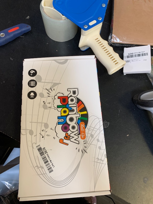 Photo 1 of POGOLAB 49 Key Roll Up Keyboard Piano, Portable Digital Electric Foldable Piano Keyboard, Rechargeable, 8 Tones, 6 Educational Demo Songs, for Beginners Gift (Rainbow)