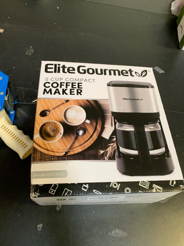 Photo 1 of Elite Gourmet EHC9420 Automatic 5-Cup Brew & Drip Coffee Maker with Pause N Serve Reusable Filter, On/Off Switch, Water Level Indicator
