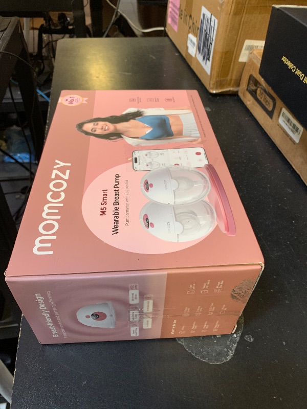 Photo 1 of Momcozy M5 Smart APP Controlled Wearable Breast Pump, Hands-Free Wireless Electric Pump, 3 Modes 9 Suction Levels, BPA-Free, Portable Lightweight, 24mm Flange, 2-Pack Cozy Red