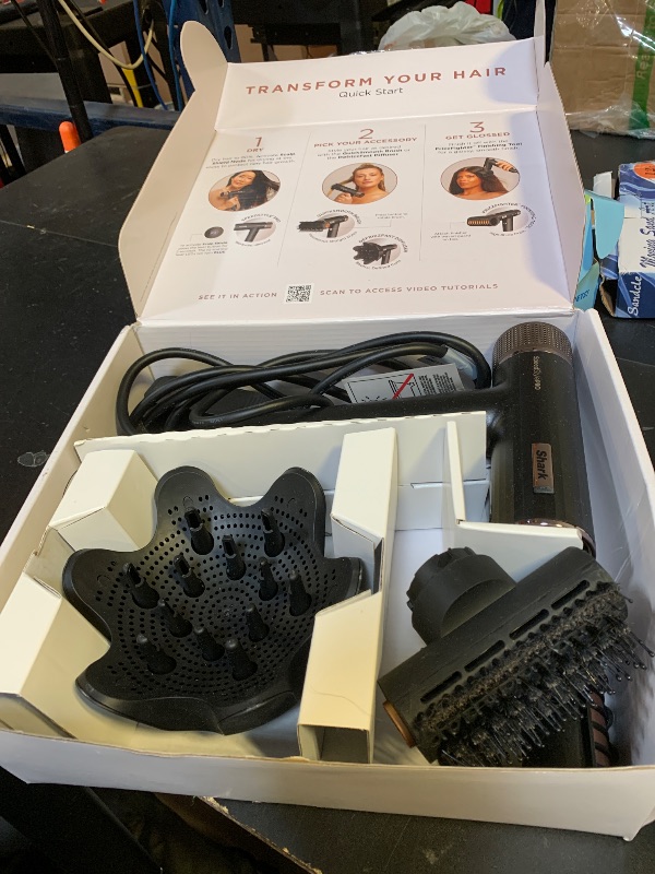 Photo 1 of Shark SpeedStyle Pro Professional Performance High-Velocity Hair Dryer System with Scalp Shield and IQ Speed Styling & Drying Suite, Curly and Coily Hair, Lightweight, Ionic, No Heat Damage, HD732