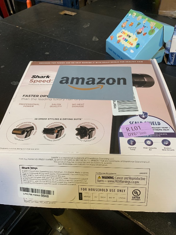 Photo 1 of Shark SpeedStyle Pro Professional Performance High-Velocity Hair Dryer System with Scalp Shield and IQ Speed Styling & Drying Suite, Curly and Coily Hair, Lightweight, Ionic, No Heat Damage, HD732