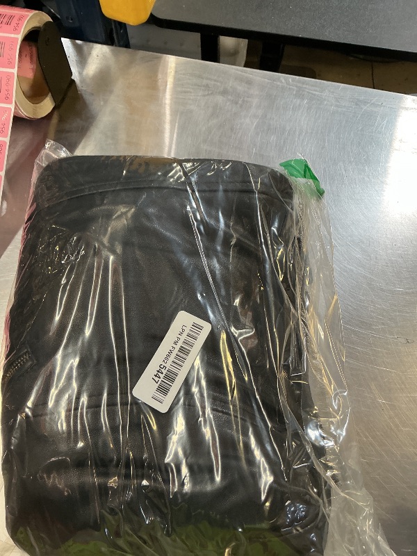 Photo 1 of The Leather Factory Men's SWORD Genuine Lambskin Leather Biker Jacket 2XL Black