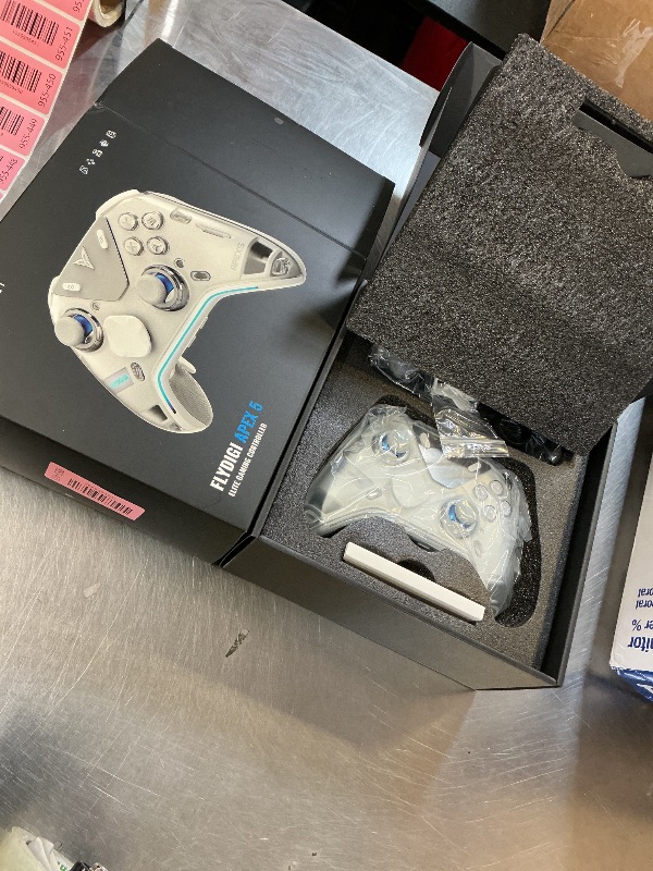 Photo 1 of FLYDIGI Apex 5 PC Controller, Forceflex Joystick 2.0, ForceAdapt Triggers, 3ms Ultra-Low Latency, RGB Light Bar, Full-Color LCD Display,1500mAh Battery PC/NS/Android/TV