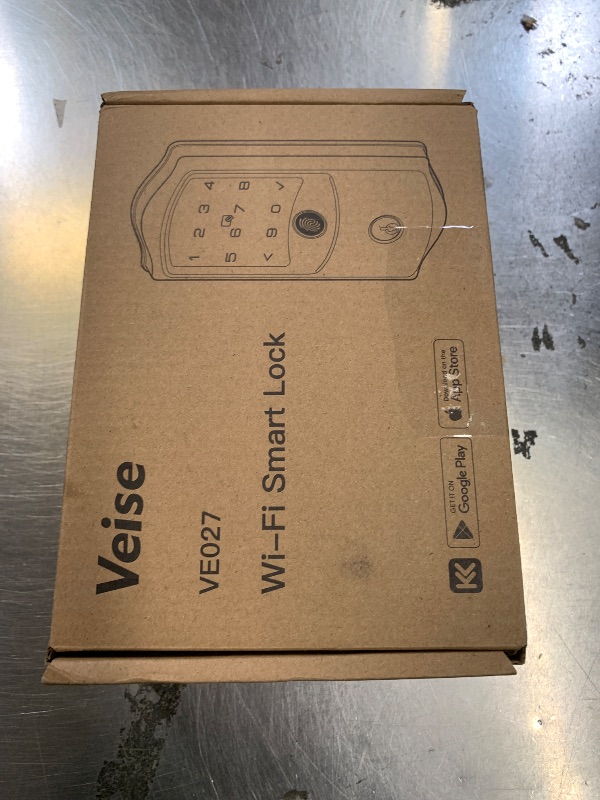 Photo 1 of Veise VE027 Built-in Wi-Fi Smart Lock, Fingerprint Keyless Entry Front Door Lock, App Remote & Voice Control, No Hub Needed, Touchscreen Keypad Deadbolt, IP65 Waterproof, BHMA Grade 3, Matte Black