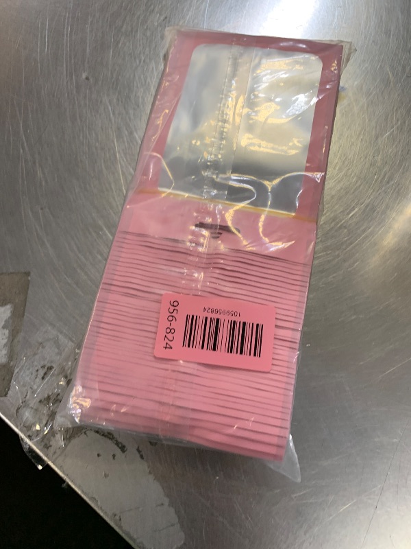 Photo 1 of 100 Pack Pink Resealable Food Storage Bags, Resealable Packaging Bags, Heat Seal Bag with Frosted Clear Window, Sealed Bag Foil Pouch Zip Pouch for Food Storage 4.13 x 5.91 Inches