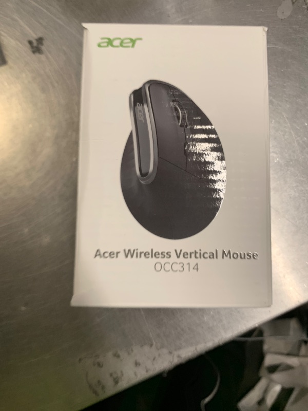 Photo 1 of acer Ergonomic Mouse Wireless, Vertical Computer Mouse for Office, Ergo Mice Rechargeable for Medium to Large Sized Hands, 2.4GHz USB Receiver, 800/1200/1600 DPI, 6 Buttons for Laptop, PC and Desktop