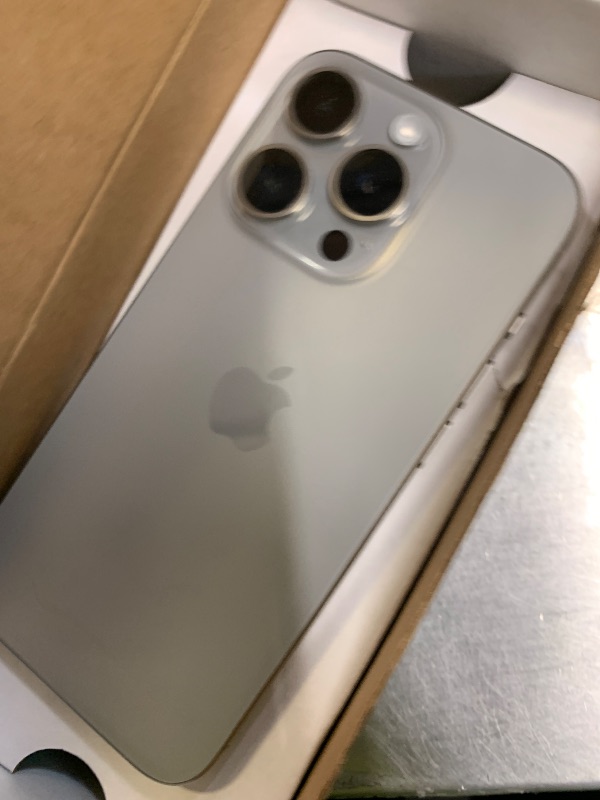 Photo 1 of Apple iPhone 15 Pro, 128GB, Natural Titanium - Unlocked (Renewed)