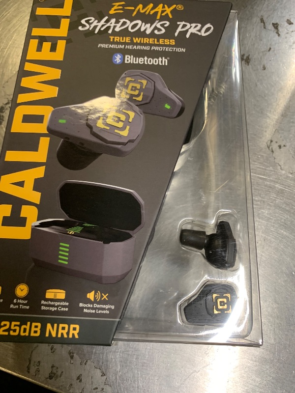 Photo 1 of Caldwell E-MAX Shadows Pro - Electronic Hearing Protection with Ambient Sound Amplification, Bluetooth, Rechargeable Case for Shooting, Range