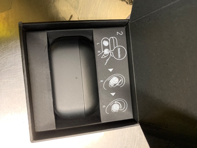 Photo 1 of Technics Reference Class Hi-Fi Wireless Earbuds, Dolby Atmos, Head Tracking, Adaptive Noise Cancelling, 3 Device Multipoint, 10-hr Battery, Wireless Charging, in Ear Headphones - EAH-AZ100-K (Black)