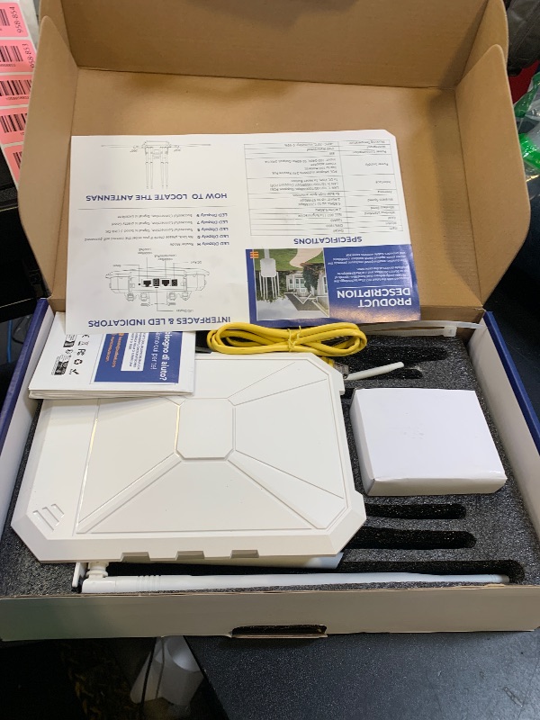 Photo 1 of AX1800 Outdoor WiFi 6 Extender, Long Range Outdoor WiFi Extender Signal Booster, IP67 Weatherproof Outdoor Wireless Access Point with PoE, Gigabit Ports for Garage, Farm, Yard, RV, Starlink