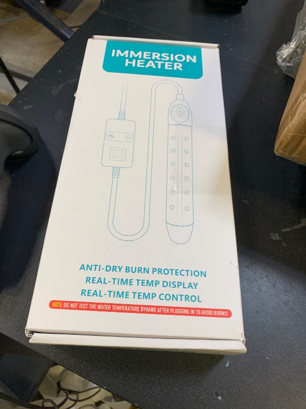 Photo 1 of Immersion Water Heater 1500W, Portable Submersible Water Heater with Intelligent Temperature Control, Stainless Steel & Dry-Burn Protection, for Bathtubs, Hot Tubs, Pools, Buckets