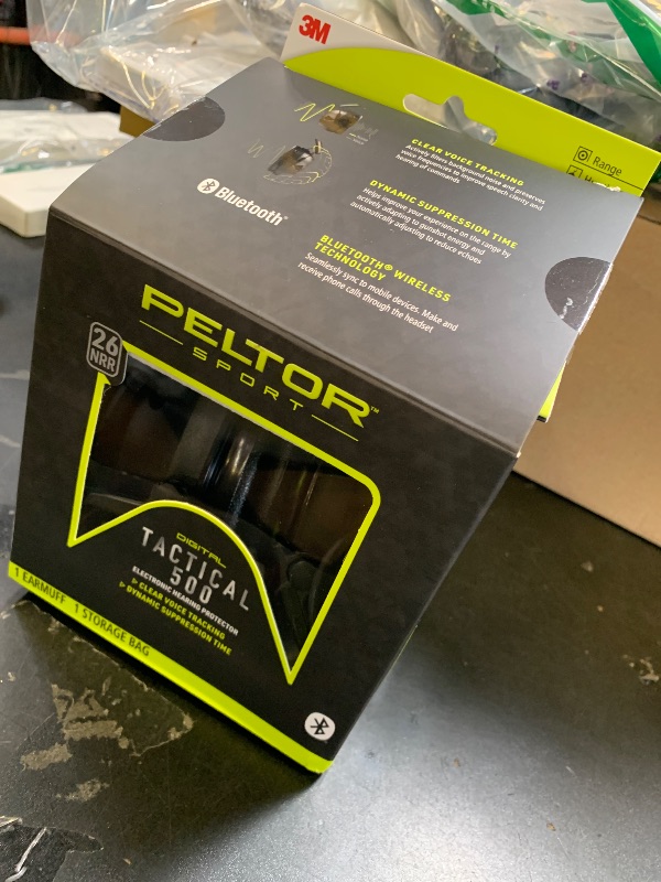 Photo 1 of Peltor Sport Tactical 500 Bluetooth Hearing Protection Ear Muffs, 25 dB Noise Reduction Rating, Electronic Hearing Protection Headphones for Shooting, Hunting, Mowing, Construction, Concerts, & More