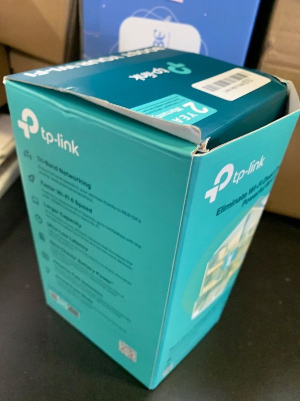 Photo 1 of TP-Link RE815X AX5400 WiFi 6 Range Extender w/Ethernet Port | 5.4 Gbps Tri-Band Wireless Repeater Amplifier | Up to 2800 Sq. Ft., 96 Devices | Internet Signal Booster | 160 MHz | APP Setup | OneMesh