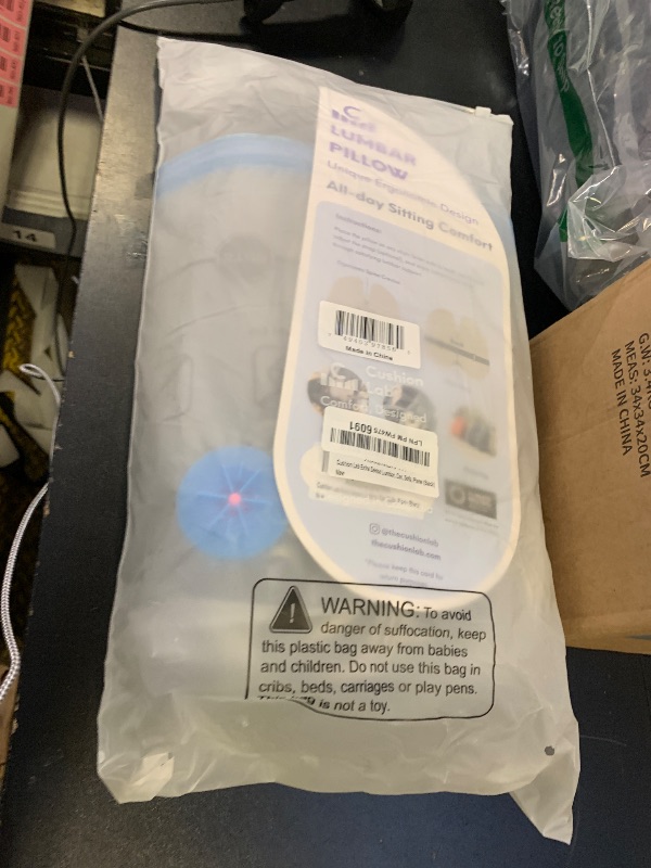 Photo 1 of C CUSHION LAB Extra Dense Lumbar Pillow - Patented Ergonomic Multi-Region Firm Back Support for Lower Back Pain Relief - Lumbar Support Cushion with Strap for Office Chair, Car, Sofa, Plane - Black