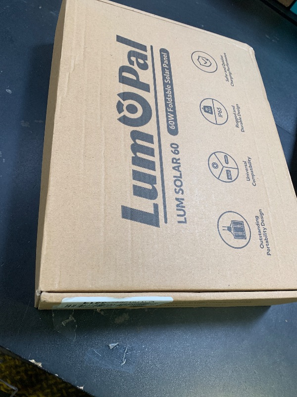 Photo 1 of Portable Solar Panel, LUMOPAL 60W Foldable Solar Panels Folding Solar Charger with PD60W USB C QC3.0 USB A Output Waterproof for Camping Backpacking Compatible with Phone Laptop Portable Power Station