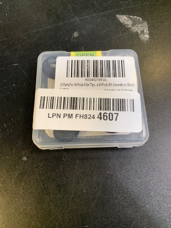 Photo 1 of [5 Pairs] for AirPods 4 Ear Tips Covers Sport Anti Slip Anti Scratche Skin Soft Silicone Eartip AirPods 4 Gen Earbuds Accessories Compatible with Apple AirPods 4th Generation (Black)