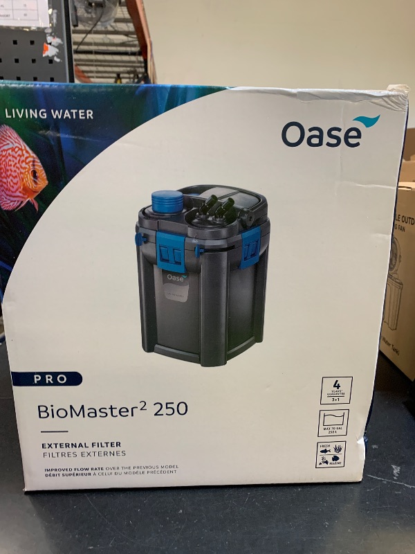 Photo 1 of OASE BioMaster 2 250 Canister Filter for Aquariums – External Aquarium Filter with EasyClean Pre-Filter – Quiet Performance – Freshwater & Saltwater, Up to 70 Gallons