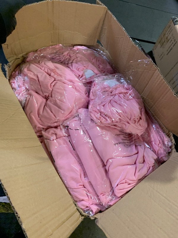 Photo 1 of Peomeise Stretch Spandex Folding Chair Cover for Wedding Party Dining Banquet Event (Pink with Open Back,25pcs)