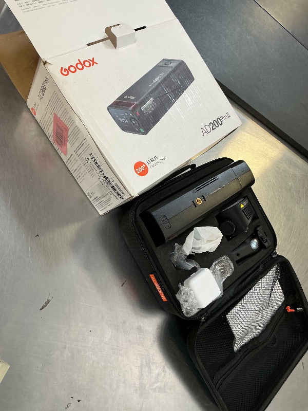 Photo 1 of GODOX AD200 Pro II AD200Pro II Strobe Flash, TTL 200W Pocket Flash HSS 1/8000s, One-Tap Wireless Sync, Enhanced Color Screen, Photography Lighting for Canon, Sony, Nikon, Fuji, Olympus, Panasonic
