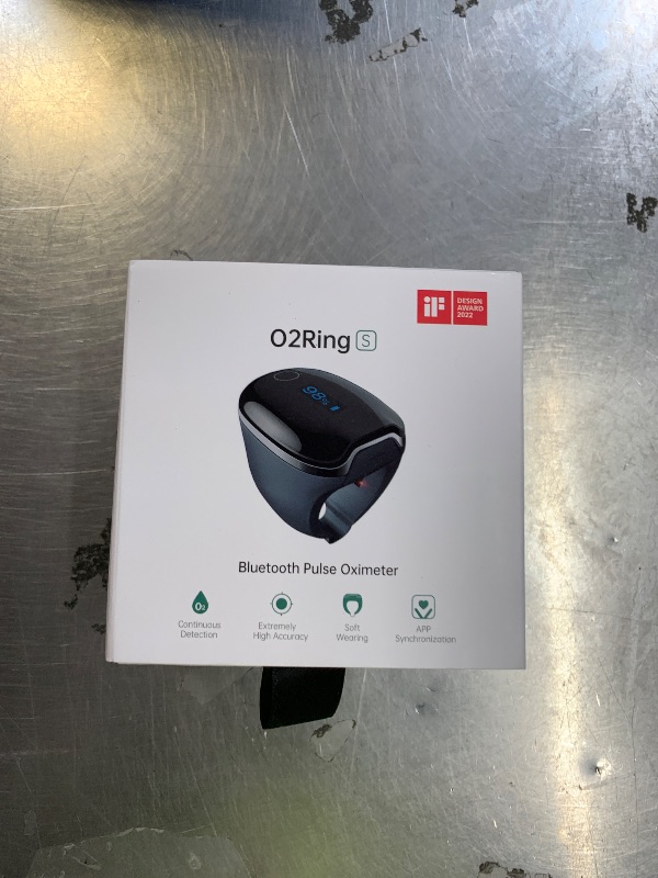 Photo 1 of Wellue O2Ring-S Oxygen Monitor with Vibration Reminder, Bluetooth Pulse Oximeter Tracks SPO2 and Pulse Rate, 24 hrs Battery Life, 4*10 Hours Built-in Memory, Rechargeable Pulse Ox with Free PC & APP