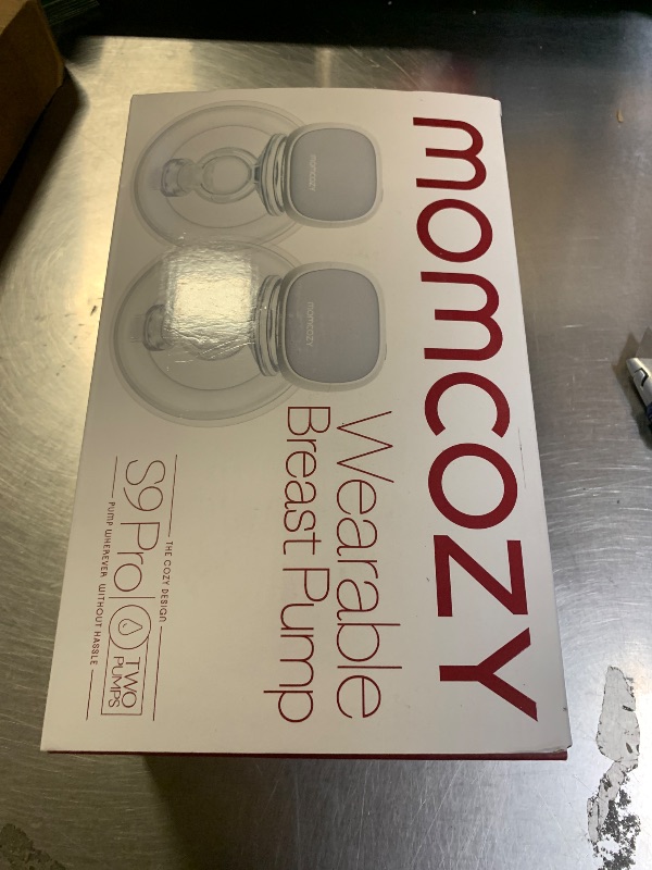 Photo 1 of Momcozy S9 Pro Upgraded Wearable Breast Pump, Hands-Free Design with Extended Battery Life & LED Display, Double Electric Portable Pump with 2 Modes & 9 Levels, 24mm, 2-Pack, Gray