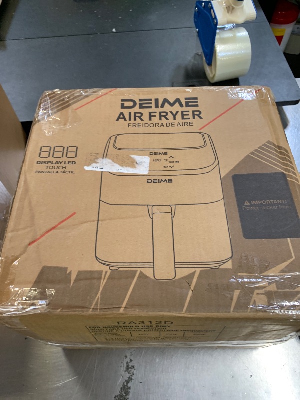 Photo 1 of DEIME Air Fryer, Small Digital 3 Qt Airfryer Space Saving Compact, Bake, Reheat, Roasts for Quick Easy Meals, Mini Compact & Quiet, Nonstick & Dishwasher Safe Basket (Black)