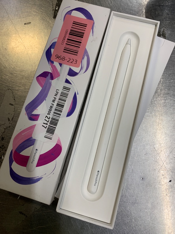 Photo 1 of Apple Pencil Pro: Latest Model - Device Compatibility Check Required - Pixel-Perfect Precision, Tilt and Pressure Sensitivity, Perfect for Note-Taking, Drawing, and Art. Charges and Pairs Magnetically