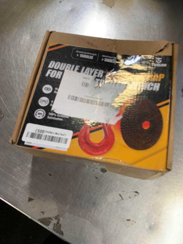 Photo 1 of [PREMIUM] Boat Trailer Winch Strap With Supper Steel Hook, 15000 LBS Break Strength, Two Layers Winch Strap, Winch Pulley Strap For Boat Trailer Replacement, Towing Vehicles & Boat Accessories 2"x20'