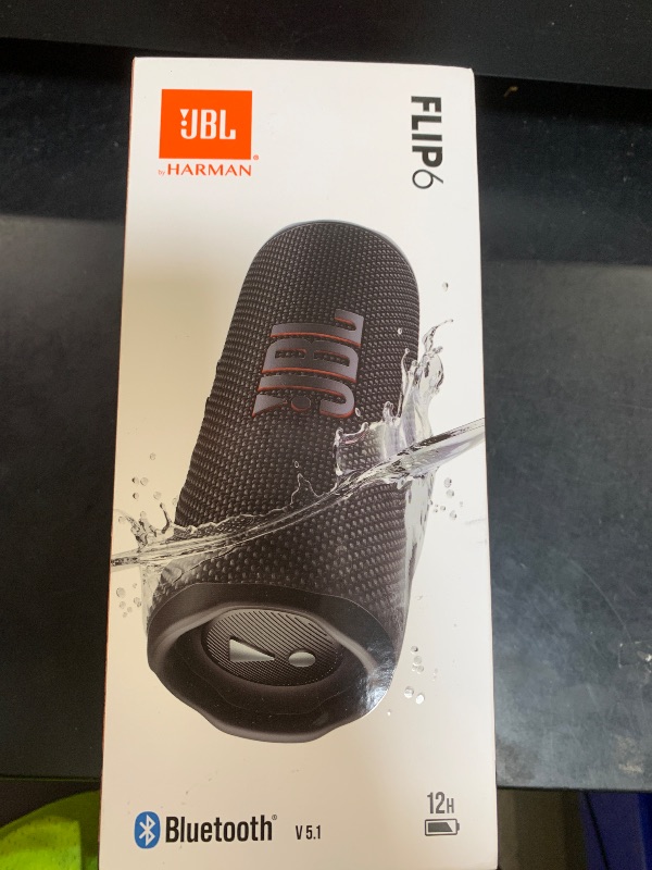 Photo 1 of JBL Flip 6 - Portable Bluetooth Speaker, powerful sound and deep bass, IPX7 waterproof, 12 hours of playtime, JBL PartyBoost for multiple speaker pairing for home, outdoor and travel (Black)