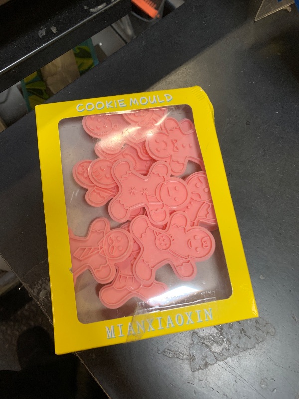 Photo 1 of 10 Piece Mini Gingerbread Man Cookie Cutters, 3d Raised Christmas Design Cookie Stamps, Mini Funny Gingerbread Molds, Christmas Ornament Cookie Cutter Set Suit for Frosting Decoration(Gingerbread Man)