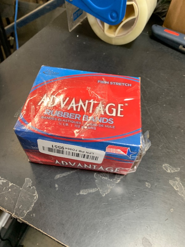 Photo 1 of "Alliance Rubber 26339 Advantage Rubber Bands Size #33, 1/4 lb Box Contains Approx. 150 Bands (3 1/2"" x 1/8"", Natural Crepe)", beige