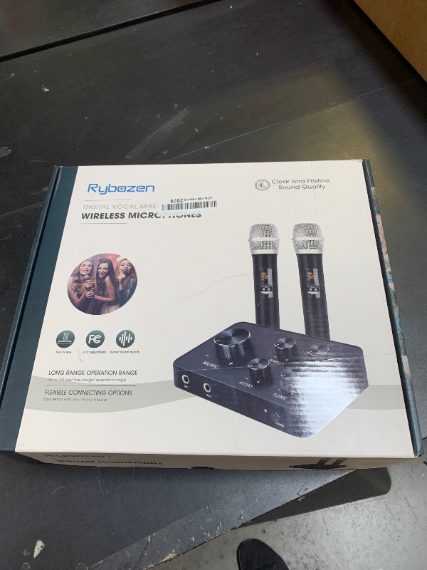 Photo 1 of Rybozen Wireless Microphone Karaoke Mixer System, Dual Handheld Wireless Microphone for Karaoke, Smart TV, PC, Speaker, Amplifier, Church, Wedding - Support HDMI, AUX In/Out