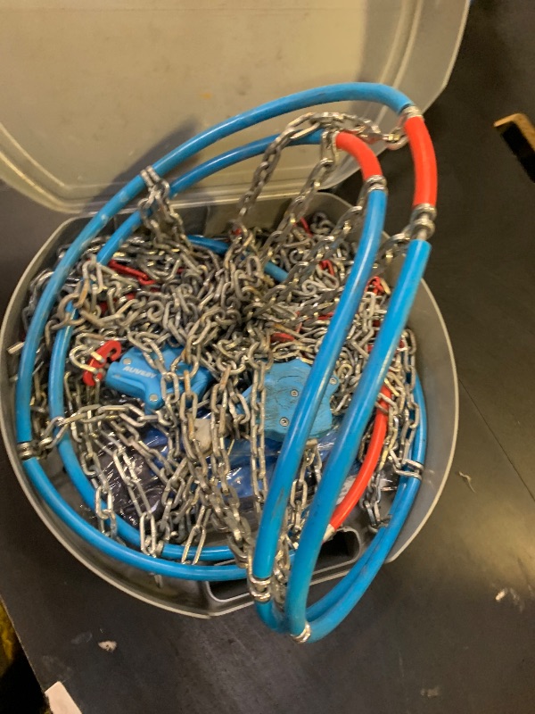 Photo 1 of Snow-Chains Auto Fixing 1 Min Quick Fit Easy Installation Tire-Chains, Gifts for Safety, Portable Reusable Universal Emergency Tire Traction Chain for Passenger Car and SUV - Set of 2 (XM-140)