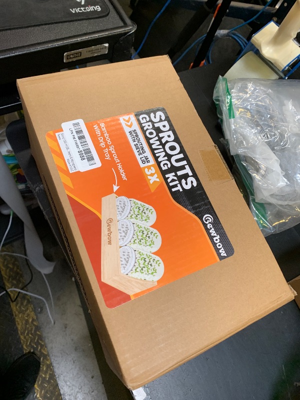 Photo 1 of [Upgraded] 3 PCS Seed Sprouting Mason Jar Kit with Bamboo Holder, Drain Tray, Screen Lids, Blackout Sleeves, Good Ventilation & Drainage Capacity, Growing Fresh Organic Mung Beans & Microgreens