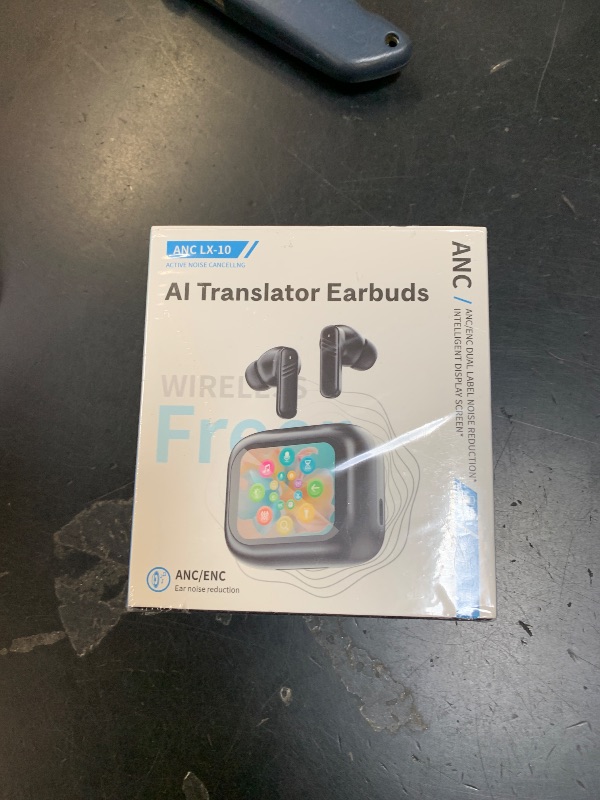 Photo 1 of AI LCD Real Time Language Translator Earbuds, AI Language Translator Earphone 3-in-1 Accents & Long Battery Life Translation Earbuds TWS 144 Languages & 8 Offline for Travel Business?White?