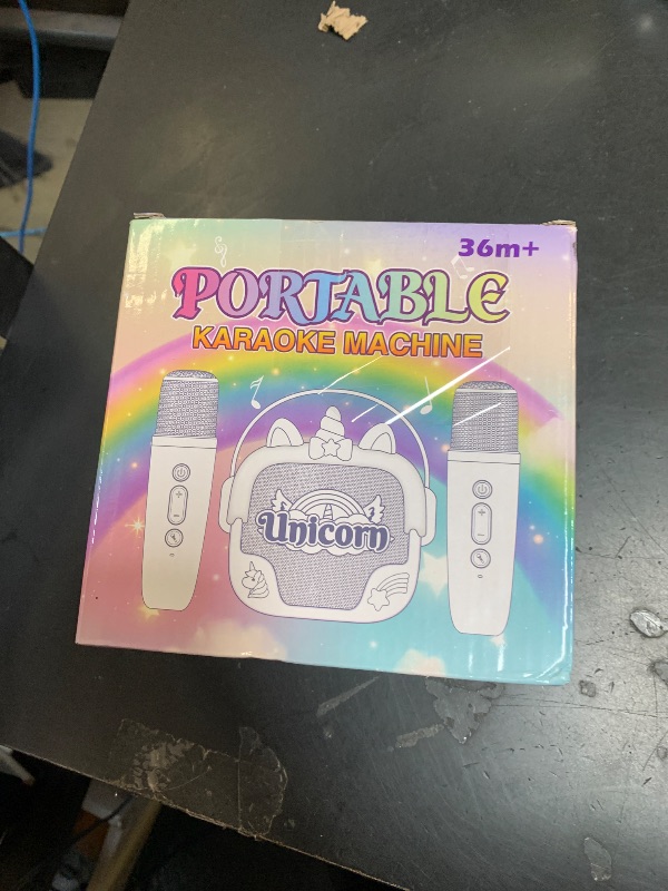 Photo 1 of **NO MICROPHONES** Mini Karaoke Machine for Kids Girls: Unicorn Portable Bluetooth Speakers Easter Birthday Gifts for 5 6 7 8 9 10 11 Years Teen Toys for Girls Age 4-6 7 8 9 Basket Stuffers Pink