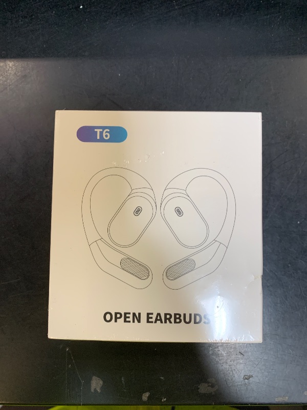 Photo 1 of Open Ear Wireless Earbuds Bluetooth 5.4 Headphones, 50H Playtime Stereo Earphones with ENC Noise Cancelling, IPX7 Waterproof Ear Buds with Ergonomic Earhook for Sports/Fitness/Travel/Workouts (Black)