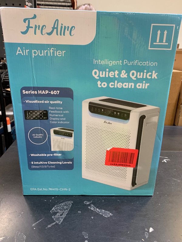 Photo 1 of Air Purifiers for Home Large Room, Cover Up to 2600 Ft² with Washable Filters, Powerful Turbo Mode, PM2.5 Air Quality Display, 22dB Sleep Mode, Air Cleaner for Pets Hair, Smoke, Odors, HAP607, White