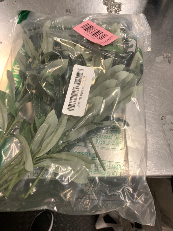 Photo 1 of 10 Pcs 12 Inch Ramadan Decoration Faux Olive Branches for Vases Eid Artificial Plants Olive Leaves Stems Ramadan Table Decor Eid Tabletop Greenery Centerpiece for Islamic Home Office Wedding Party