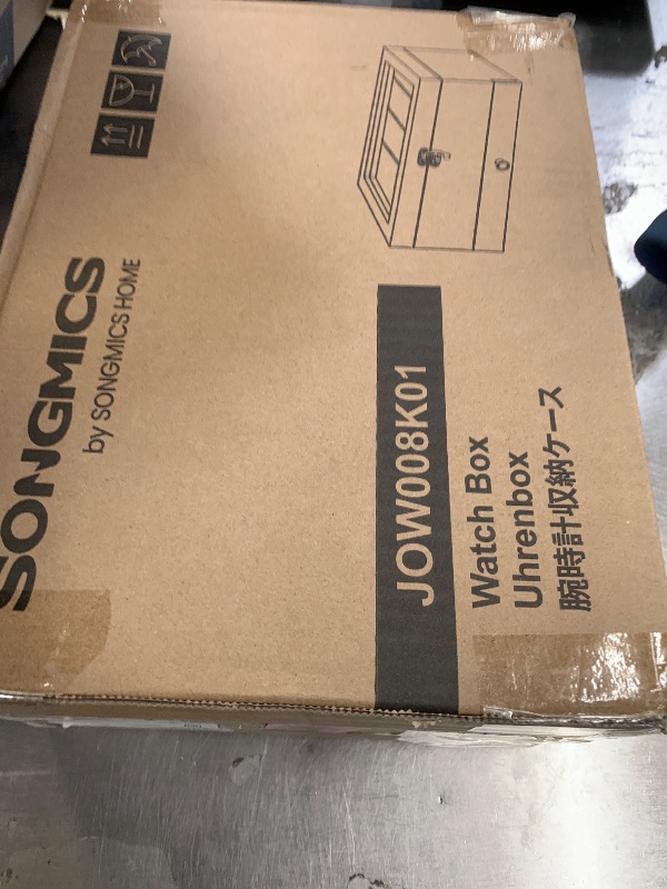 Photo 1 of SONGMICS 8-Slot Watch Box, 2-Tier Watch Display Case with Large Glass Lid, Removable Watch Pillows, Velvet Lining, Jewelry Box, Gift Idea, Rustic Walnut UJOW008K01